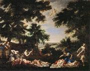 Francesco Albani The Cupids Disarmed oil painting
